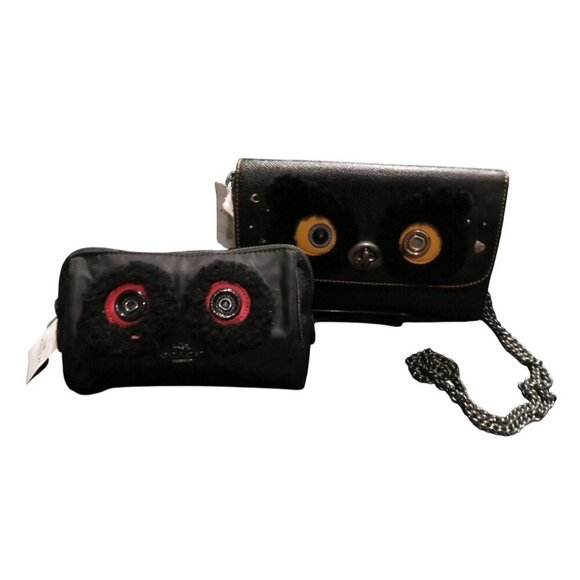 Coach 2017 Limited Edition Bear Dome Satchel Crossbody & pouch set Brand New - Picture 6 of 16